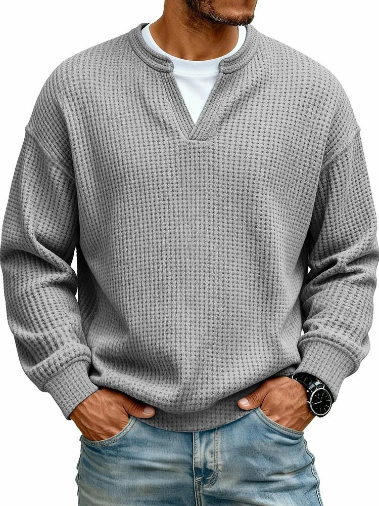 🔥LAST DAY SALE 50% OFF !!🏆UrbanCraft  Men's Casual Waffle Knit Sweater