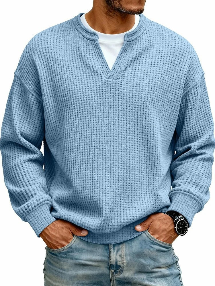 🔥LAST DAY SALE 50% OFF !!🏆UrbanCraft  Men's Casual Waffle Knit Sweater