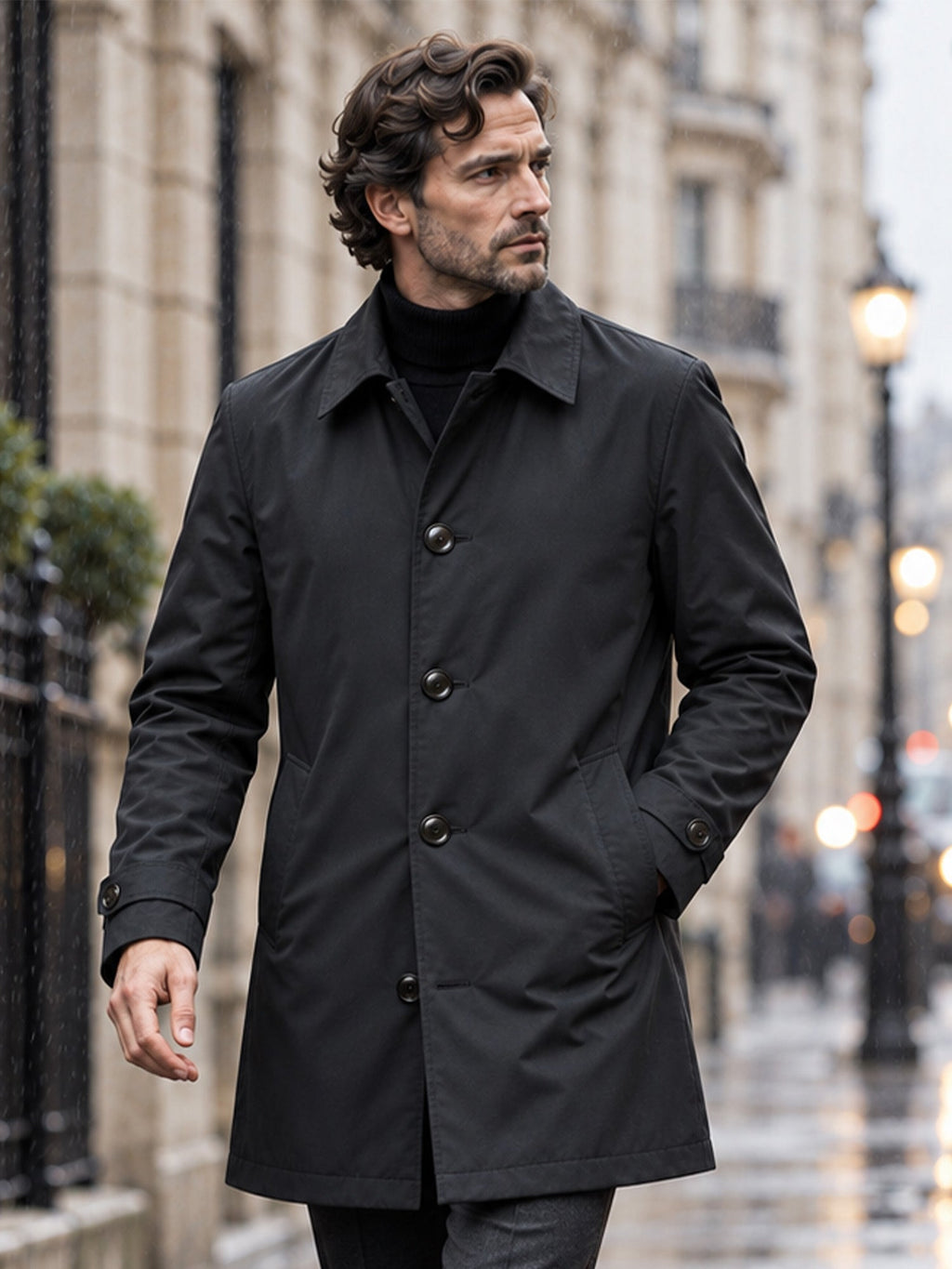 🔥LAST DAY SALE 50% OFF !!🏆Men’s Classic Single-Breasted City Coat