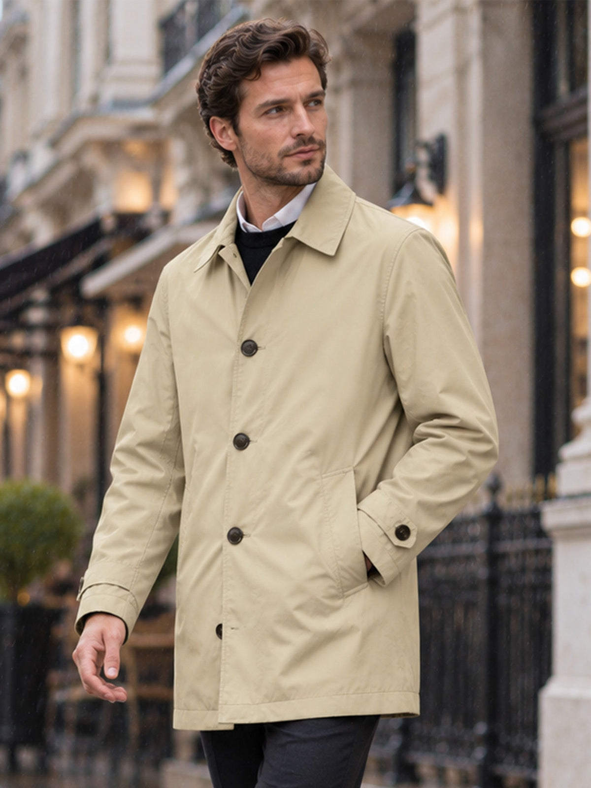 🔥LAST DAY SALE 50% OFF !!🏆Men’s Classic Single-Breasted City Coat