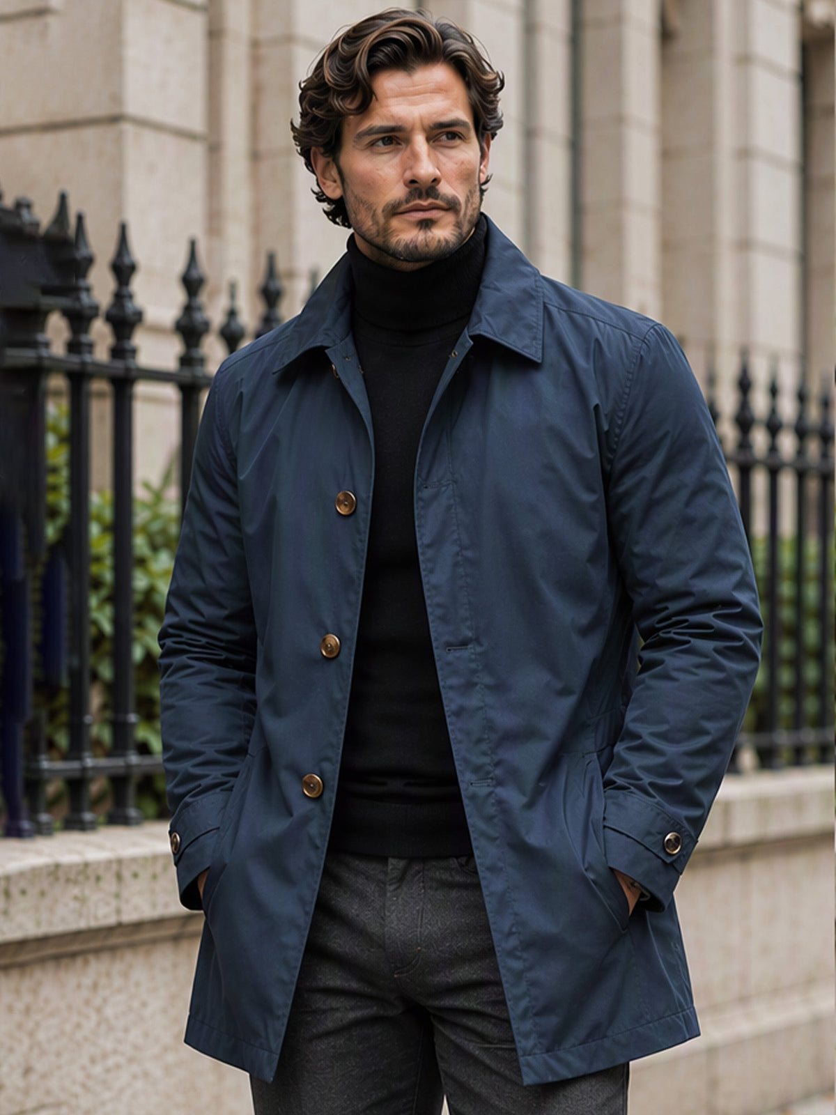 🔥LAST DAY SALE 50% OFF !!🏆Men’s Classic Single-Breasted City Coat