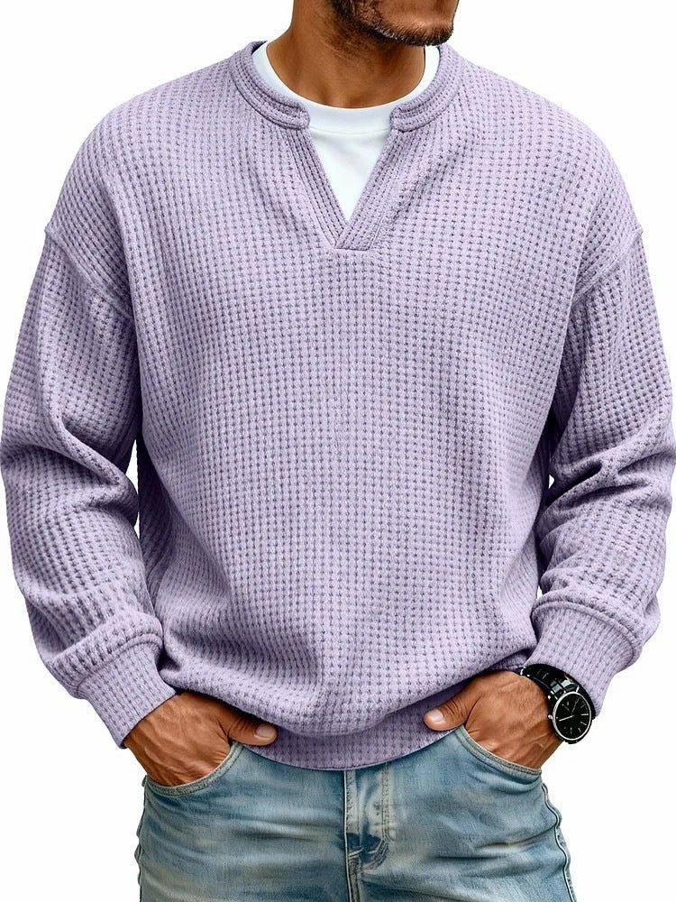 🔥LAST DAY SALE 50% OFF !!🏆UrbanCraft  Men's Casual Waffle Knit Sweater