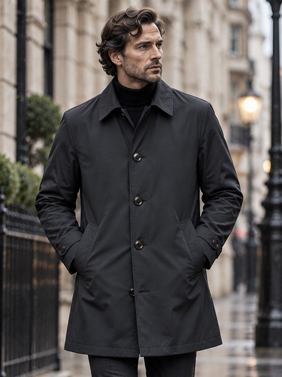 🔥LAST DAY SALE 50% OFF !!🏆Men’s Classic Single-Breasted City Coat