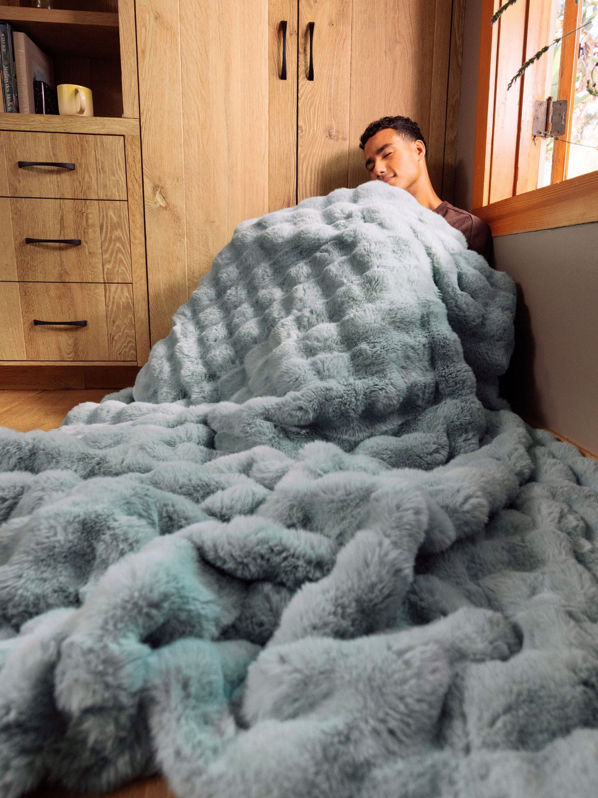 CozyAura Heated Lavender Blanket
