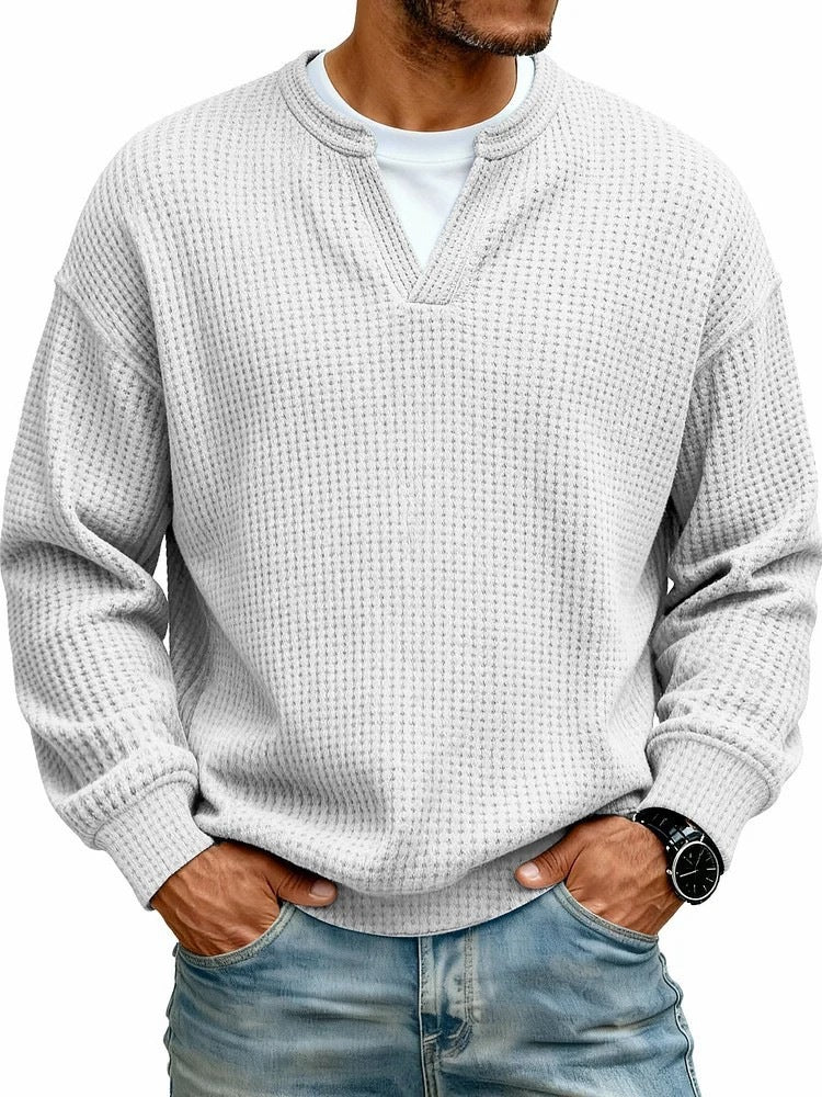 🔥LAST DAY SALE 50% OFF !!🏆UrbanCraft  Men's Casual Waffle Knit Sweater