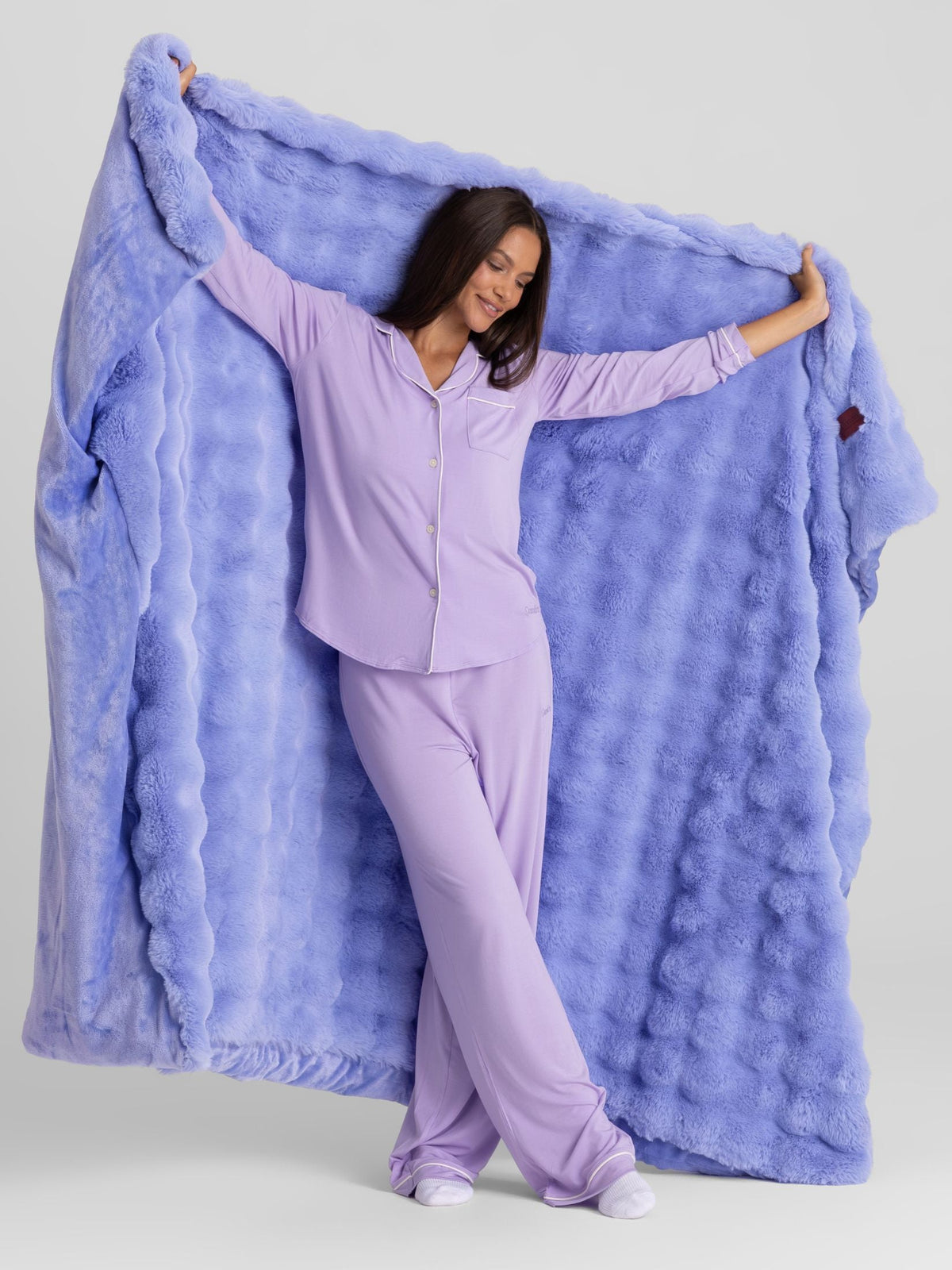 CozyAura Heated Lavender Blanket