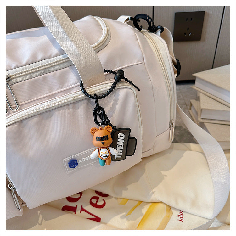 Women's Large Capacity Travel Duffel Bag With Shoe Compartment