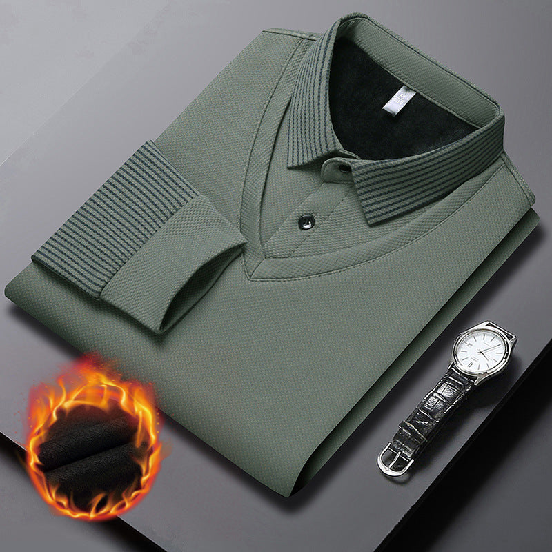Men's Faux Two-Piece Thermal Long Sleeve Top