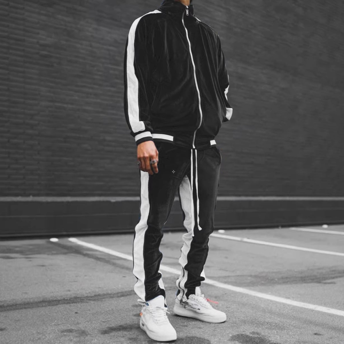🔥LAST DAY SALE 50% OFF !!🏆 Men's Velour Tracksuit Set