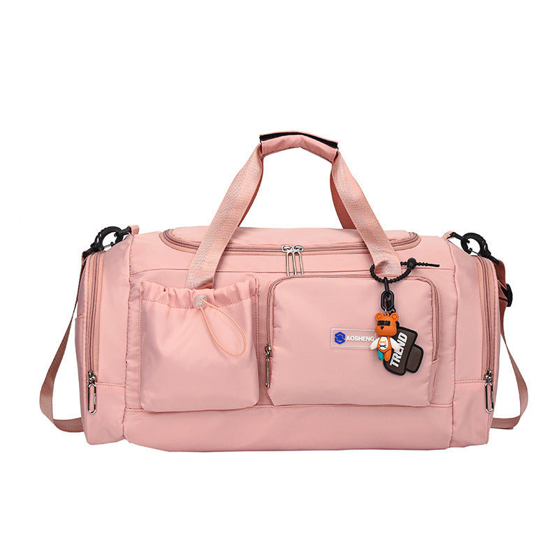 Women's Large Capacity Travel Duffel Bag With Shoe Compartment