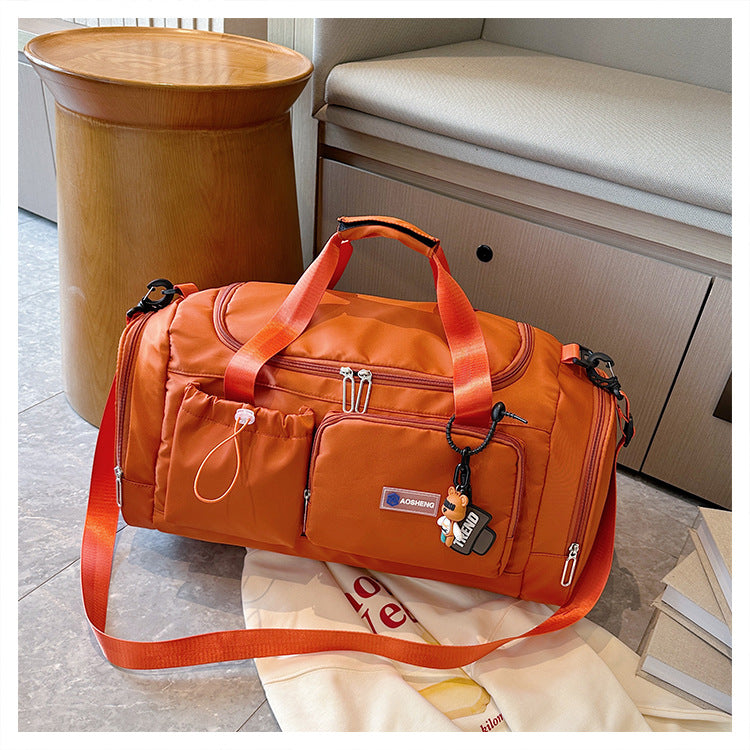 Women's Large Capacity Travel Duffel Bag With Shoe Compartment