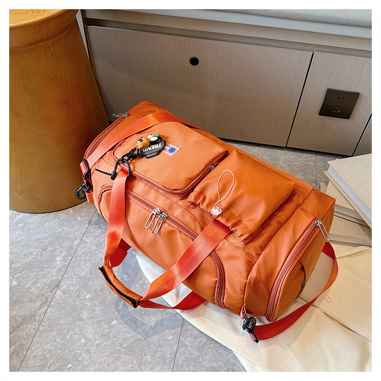 Women's Large Capacity Travel Duffel Bag With Shoe Compartment