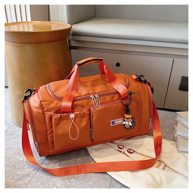 Women's Large Capacity Travel Duffel Bag With Shoe Compartment