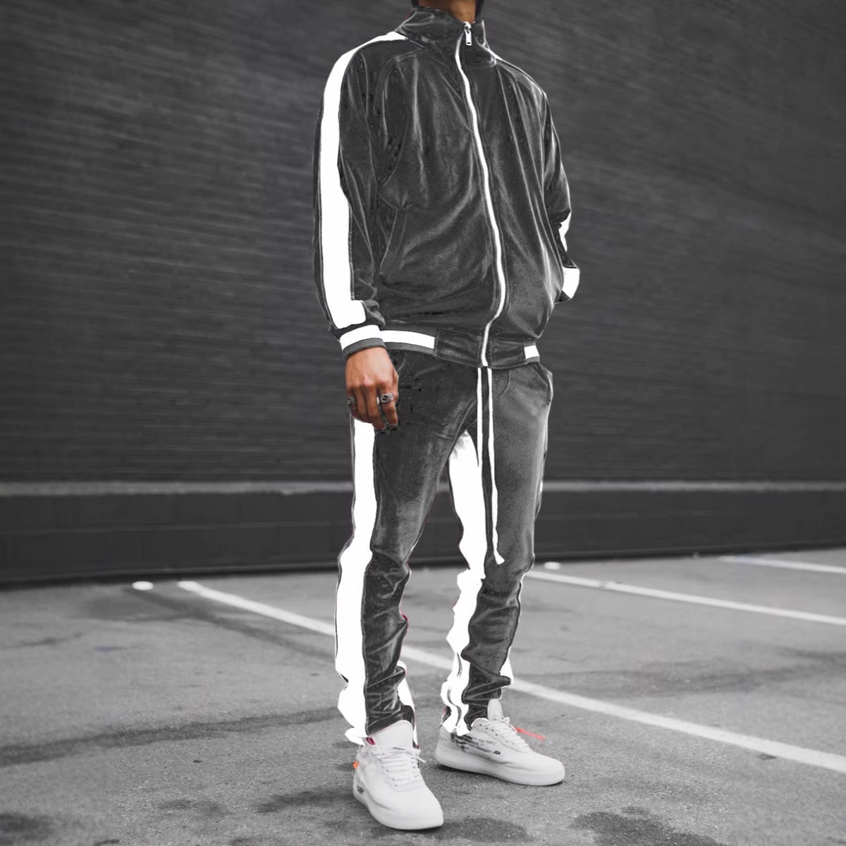 🔥LAST DAY SALE 50% OFF !!🏆 Men's Velour Tracksuit Set