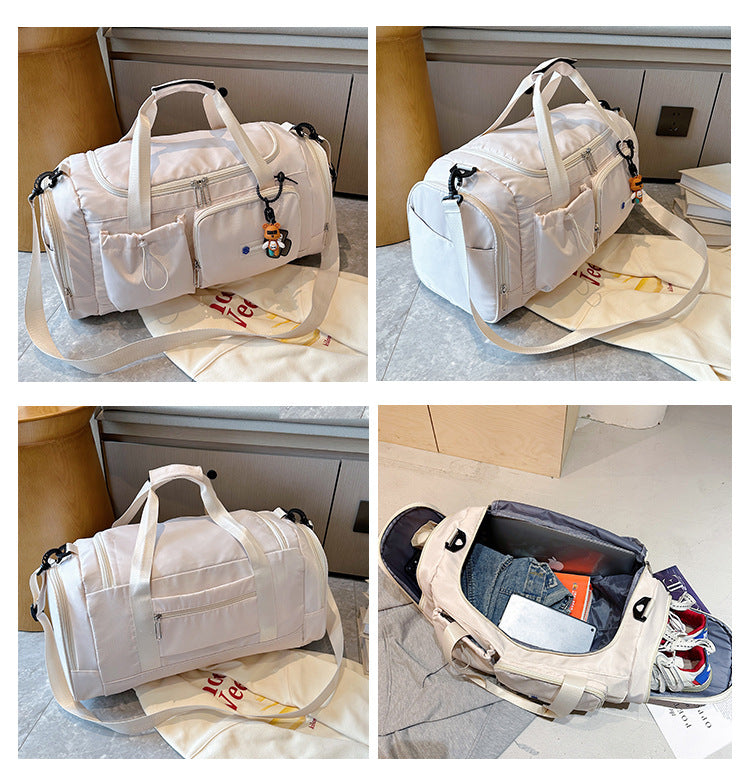 Women's Large Capacity Travel Duffel Bag With Shoe Compartment