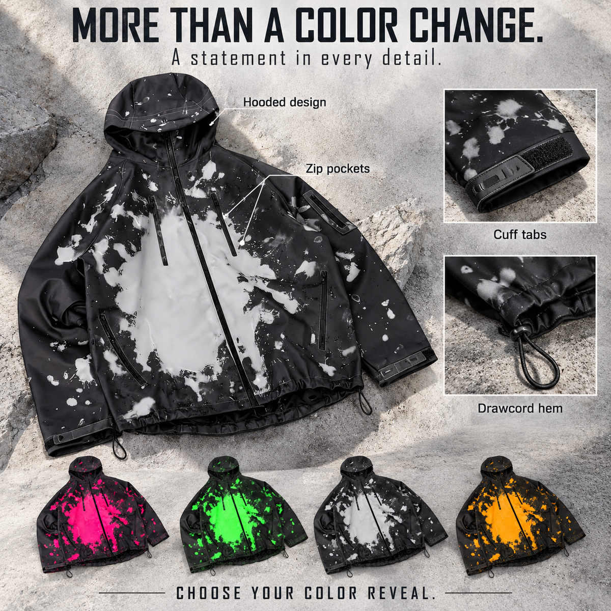 🎁Hot Sale 49% OFF🏆 ChromaShift Color-Changing Waterproof Jacket