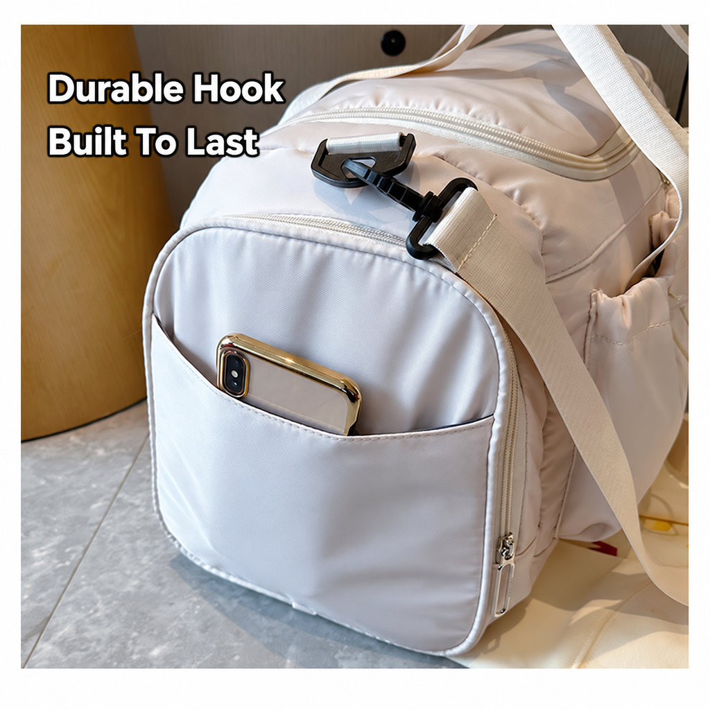 Women's Large Capacity Travel Duffel Bag With Shoe Compartment
