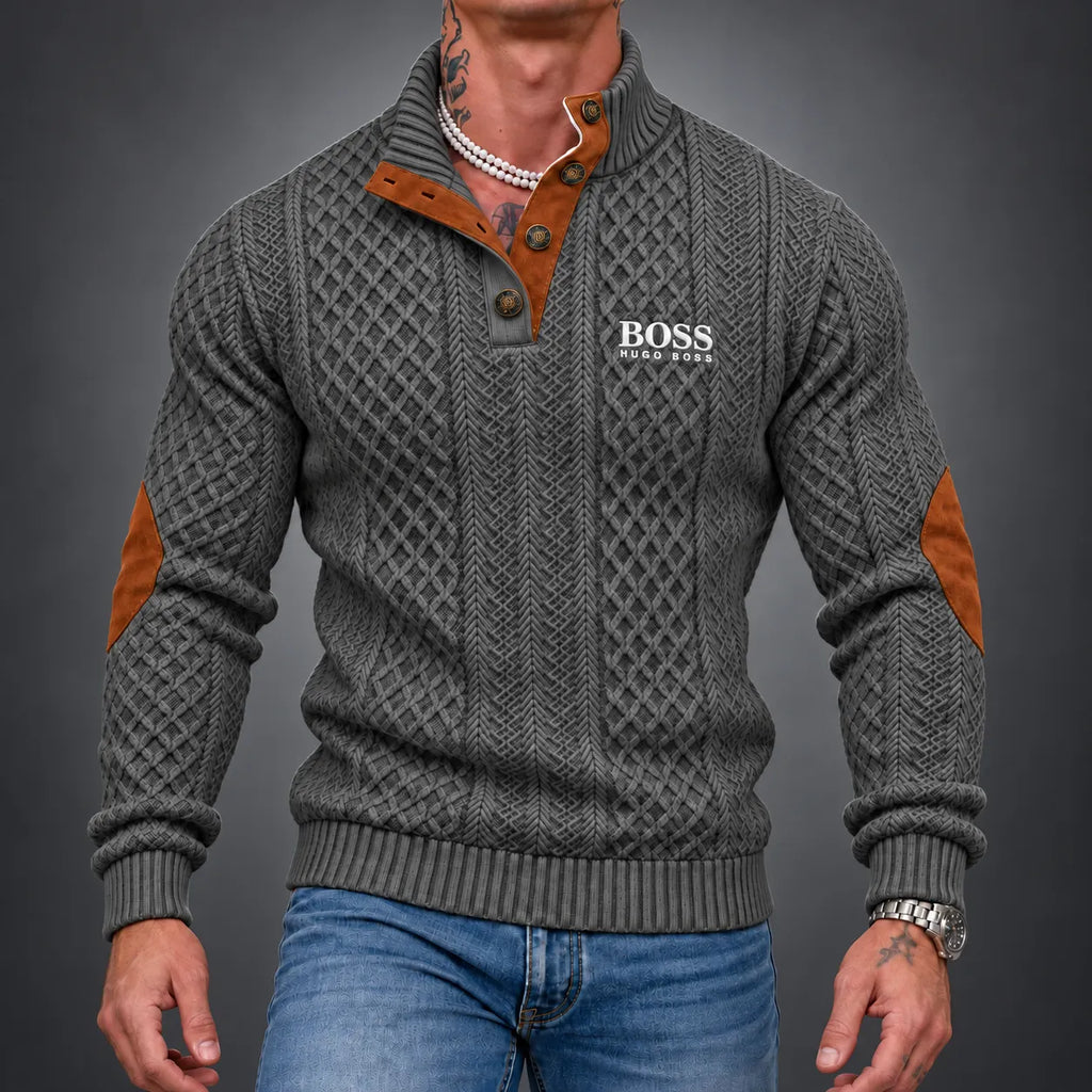 Men’s Heritage Button-Neck Knit Sweater
