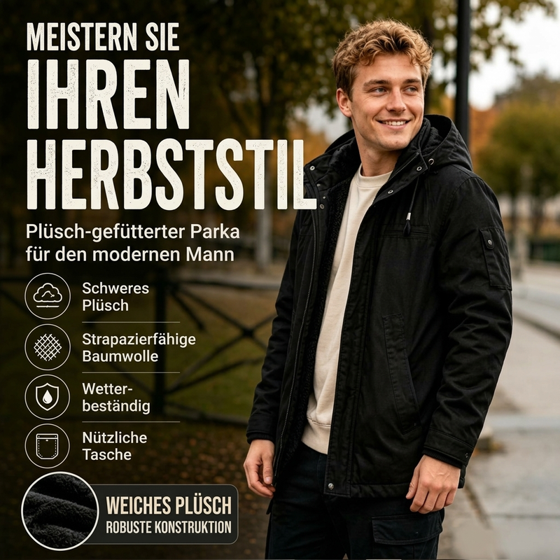 🔔 Letzte 100 Stück – nur solange der Vorrat reicht! Warme Herren-Arbeitsjacke mit Kapuze und weichem Futter